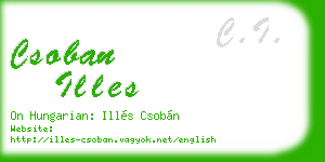 csoban illes business card