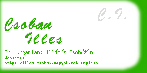 csoban illes business card